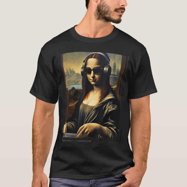 Camiseta Mona Lisa como Trending Aestic Streetwear do DJ (Frente)