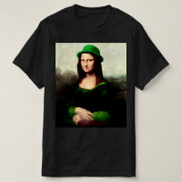 Mona Lisa Dia de São Patrício Trevo