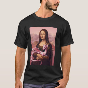 Camiseta Mona Lisa e Seu Dragão de Estimação Retrato de Est