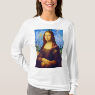 Camiseta Mona Lisa e Van Gogh