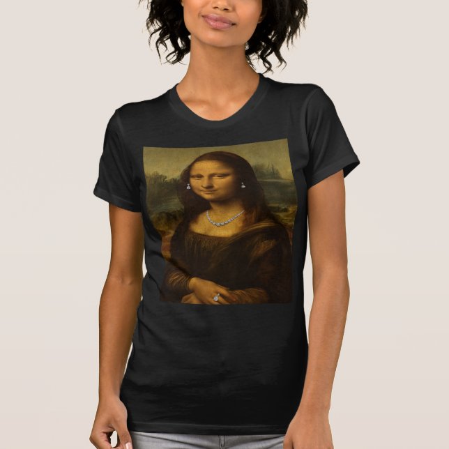 Camiseta Mona Lisa em Diamantes (Frente)