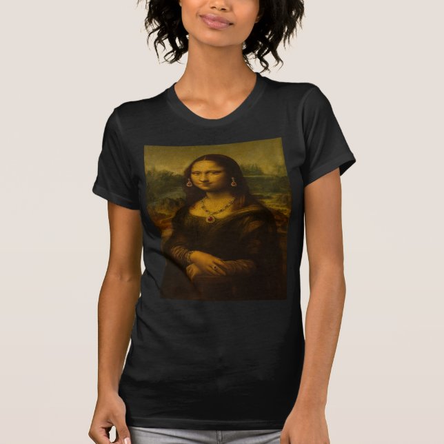 Camiseta Mona Lisa em Rubis (Frente)
