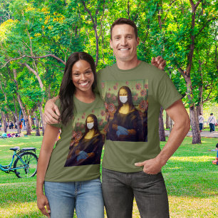 Camiseta Mona Lisa Engravidou-Se Tocando-O Unisex Seguro