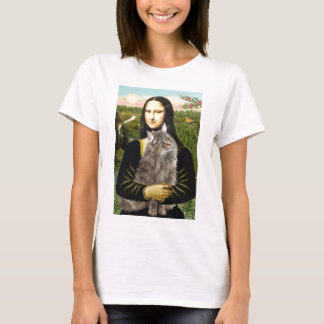 Camiseta Mona Lisa - Gato da Floresta Norweigan