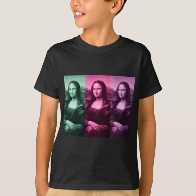 Camiseta Mona Lisa Green Pink Purple (Frente)