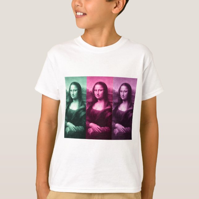 Camiseta Mona Lisa Green Pink Purple (Frente)