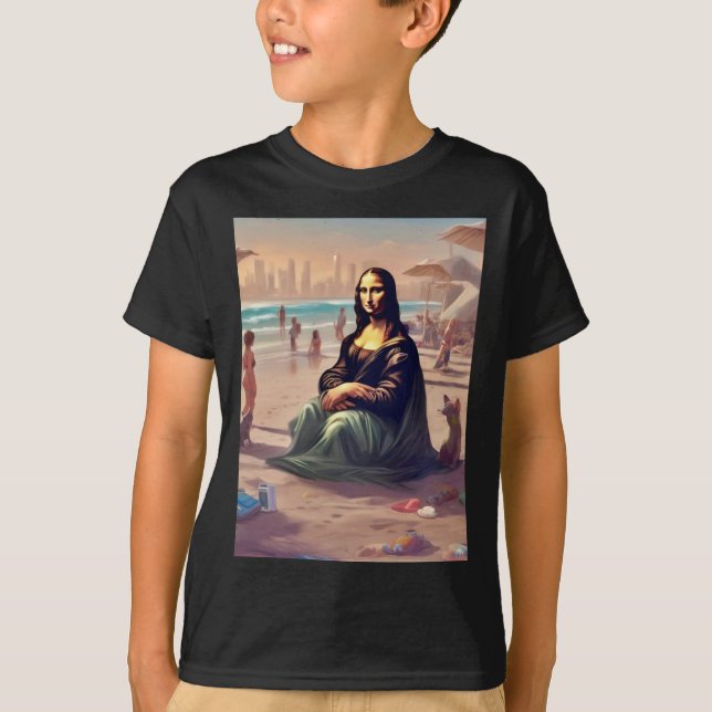 Camiseta Mona Lisa Holidays No Dubai Sticker (Frente)