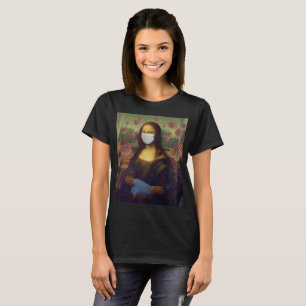 Camiseta Mona Lisa Jogando Em Segurança Ao Redor De Corona