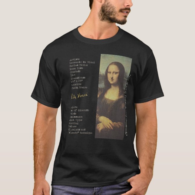 Camiseta Mona Lisa Leonardo Da Vinci (Frente)