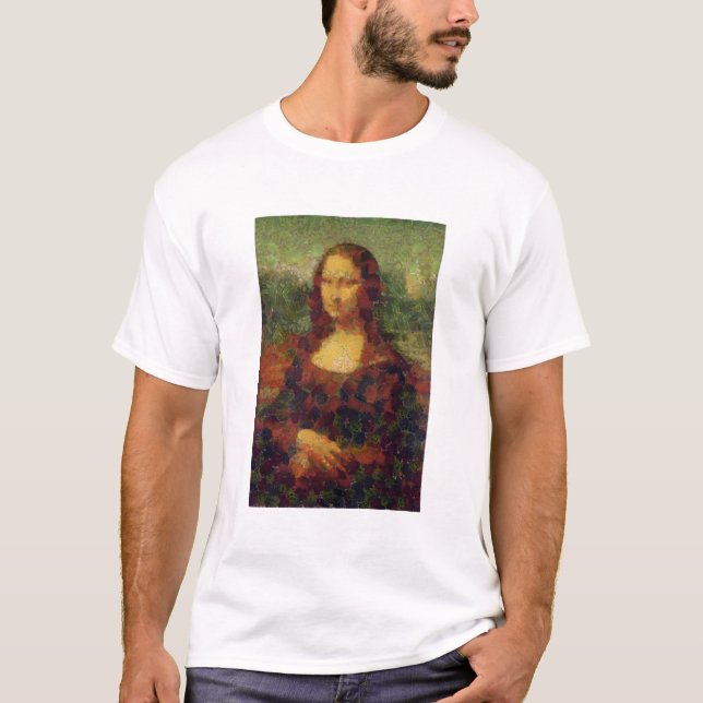Camiseta Mona Lisa Lettuce Fine Art Vegan Spoof (Frente)