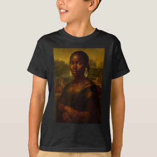Camiseta Mona Lisa Negra Afro Africana Melanina História Ne