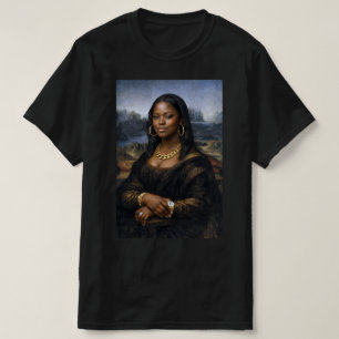 Camiseta Mona Lisa Negra História Negra Americana Mon