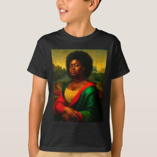 Camiseta Mona Lisa Negra Olhar de Esquina Mulher Afro Histó