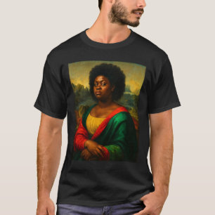Camiseta Mona Lisa Negra Olhar de Esquina Mulher Afro Histó