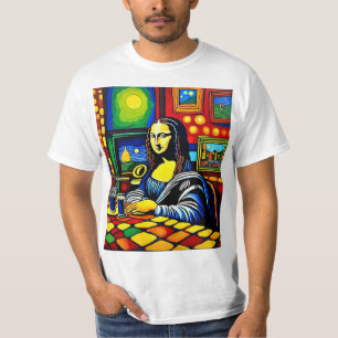 Camiseta Mona Lisa no Café 2