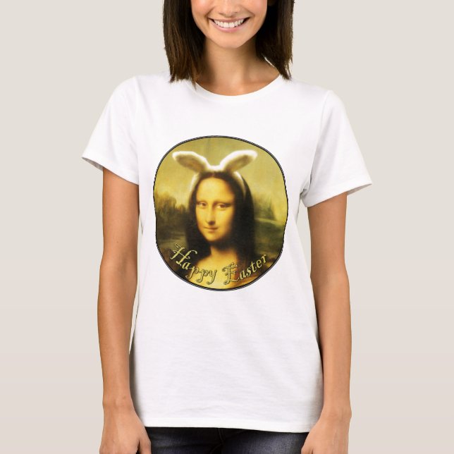 Camiseta Mona Lisa, O Coelhinho Da Páscoa (Frente)