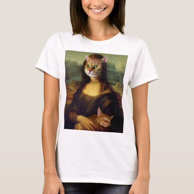 Camiseta Mona Lisa Orange Cat (Frente)
