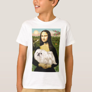 Camiseta Mona Lisa - Pequinês Branco (#4)