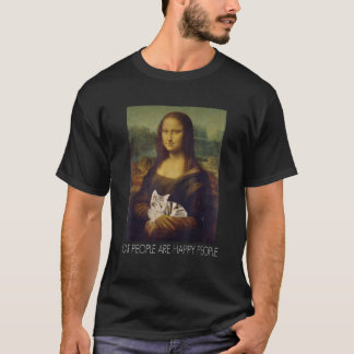 Camiseta Mona Lisa Pessoas De Gato São Pessoas Felizes E Ca