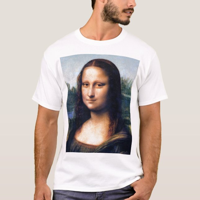 Camiseta Mona Lisa por Leonardo Da Vinci (Frente)