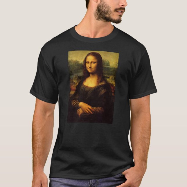 Camiseta Mona Lisa por Leonardo Da Vinci (Frente)