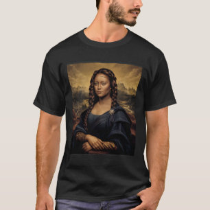 Camiseta Mona Lisa Preta História Negra Rainha Africana