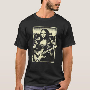 Camiseta Mona Lisa Professor de Música Guitarra Novelty Fun