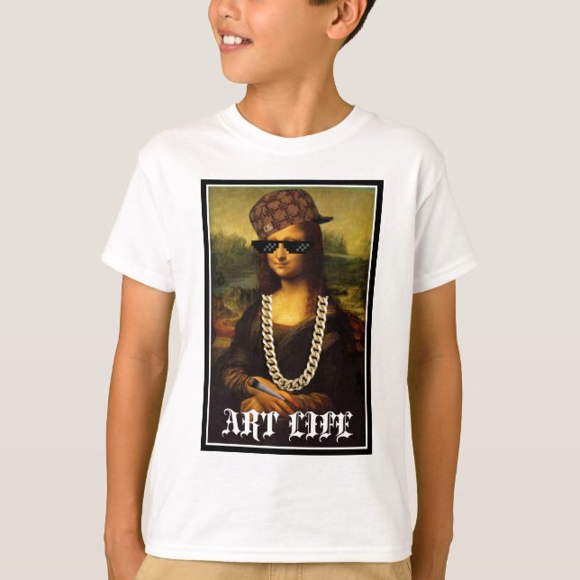 Camiseta Mona Lisa Thug Life Art Life (Frente)