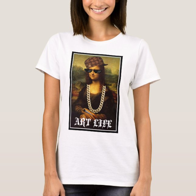 Camiseta Mona Lisa Thug Life Art Life (Frente)