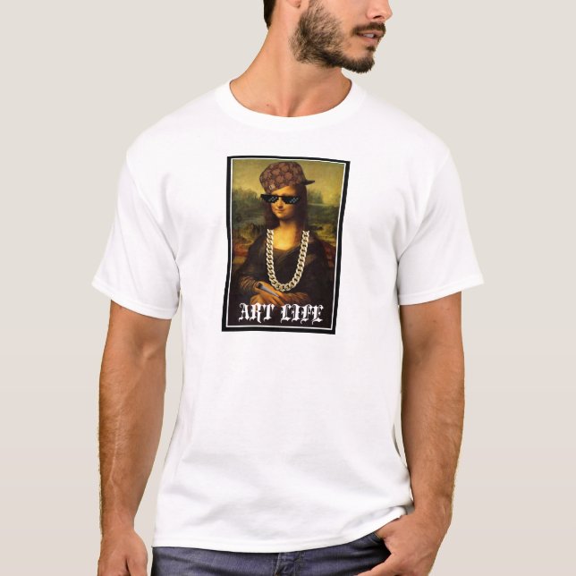 Camiseta Mona Lisa Thug Life Art Life (Frente)