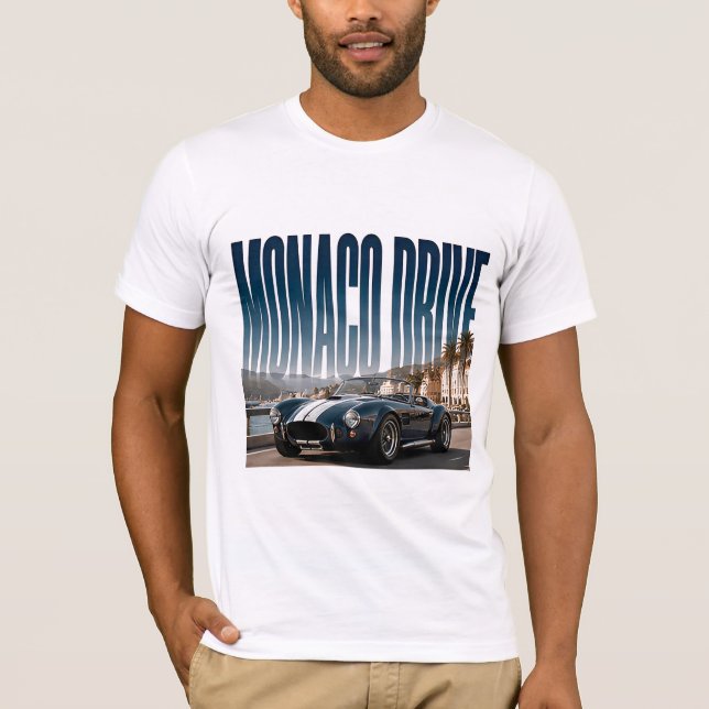 Camiseta Monaco Drive Luxo Gráfico Costeiro (Frente)