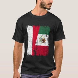 Camiseta Monaco México Bandeira Metade Herança Monacan Mexi