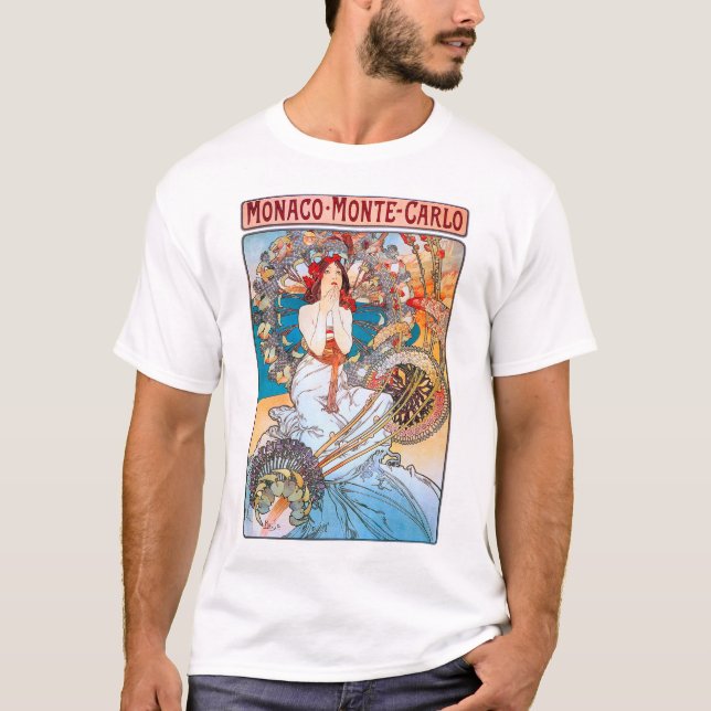 Camiseta Mônaco, Monte Carlo, Mucha (Frente)