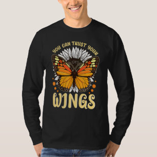 Camiseta Monararca Borboleta Natureza Amante Citando Mulher