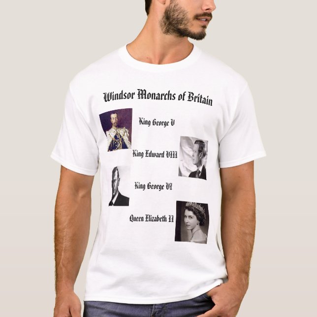 Camiseta Monarca de Windsor de Inglaterra (Frente)