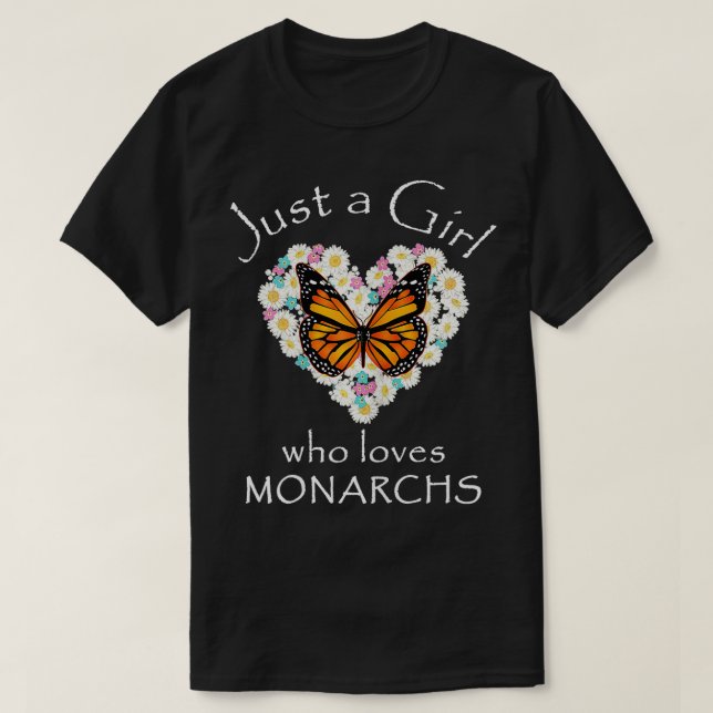 Camiseta Monarch Butterfly Apenas Uma Menina Que Ama Butter (Frente do Design)