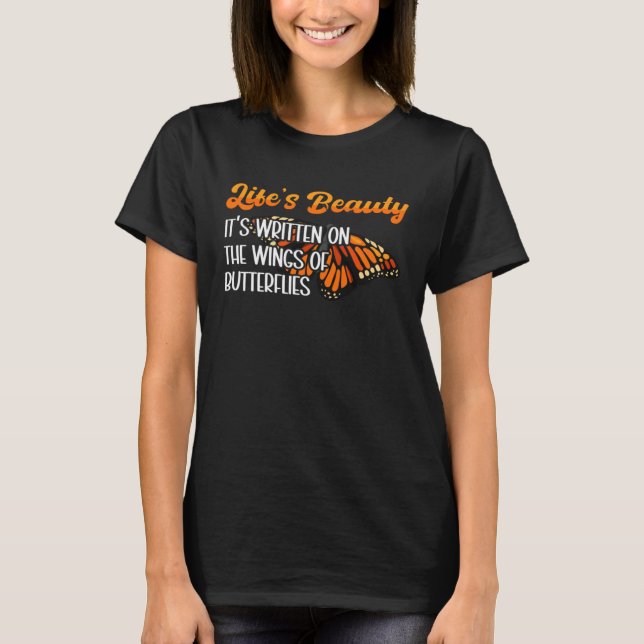 Camiseta Monarch Butterfly Life Is Beauty Insect Entomologi (Frente)