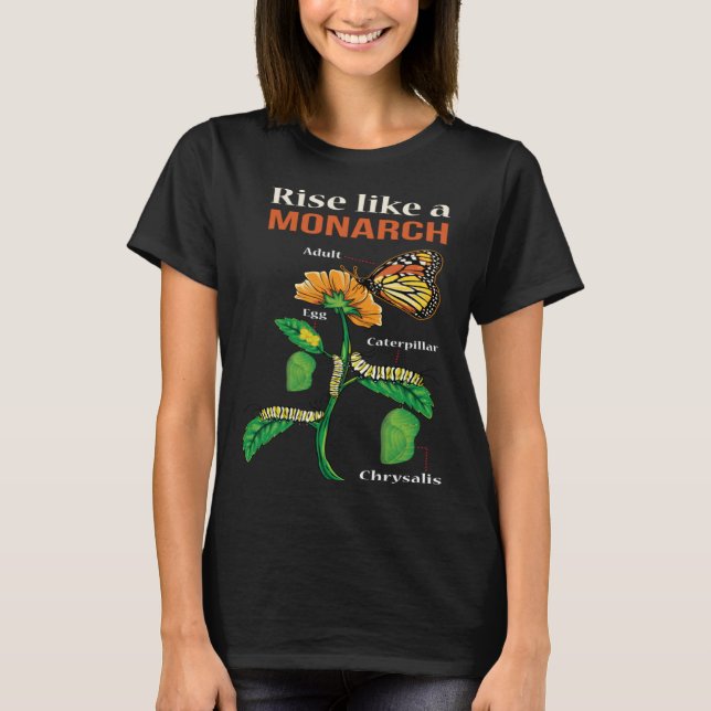 Camiseta Monarch Butterfly  Lifecycle Metamorphosis (Frente)