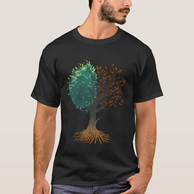 Camiseta Monarch Butterfly Tree Insect Collector Entomologi (Frente)