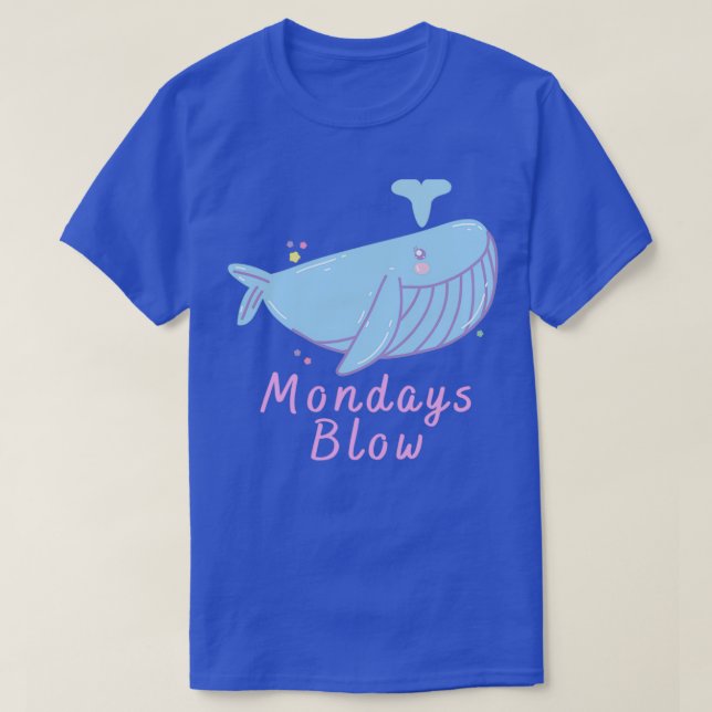 Camiseta Mondays Blow Cute whale (Frente do Design)