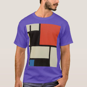 Camiseta Mondrian Composition Modern Abstrato Purple