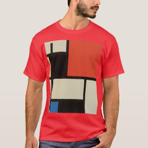 Camiseta Mondrian Composition Modern Abstrato Red