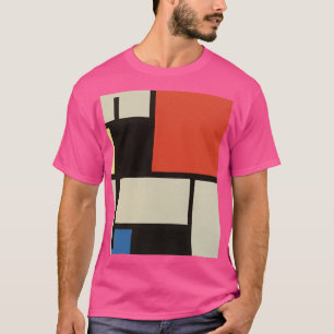 Camiseta Mondrian Composition Modern Abstrato Wow Pink