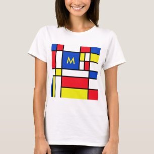 Camiseta Mondrian inspirou a arte abstracta do design