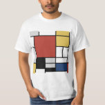 Camiseta Mondrian Painting Red Plane Yellow Black Cinza Blu<br><div class="desc">Composição com Plano Vermelho Grande, Amarelo, Preto, Cinza e Mondrian Piet Azul começou a criar as pinturas definitivas de abstrato no 1920 pelo qual ele é mais conhecido. Ele manteve sua paleta limitada ao branco, preto e cinza além das três cores primárias, vermelho, amarelo e azul. Suas composições construídas a...</div>