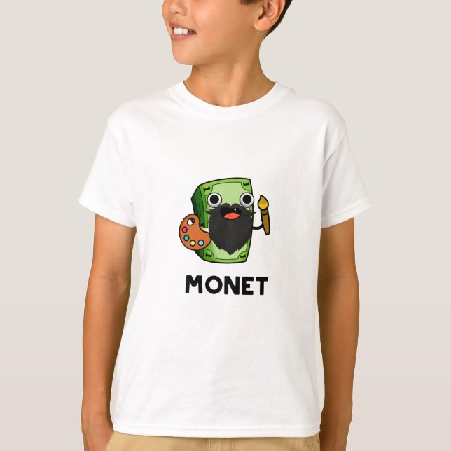 Camiseta Monet Cute Artist Money Pun (Frente)