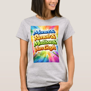 Camiseta Monet Renoir Matisse Van Gog Colorido