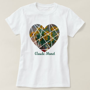 Camiseta Monet Sunflower Heart Personalised Quote Design