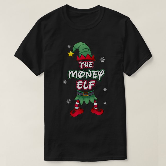 Camiseta Money Elf natal pijamas pjs correspondentes a gr d (Frente do Design)