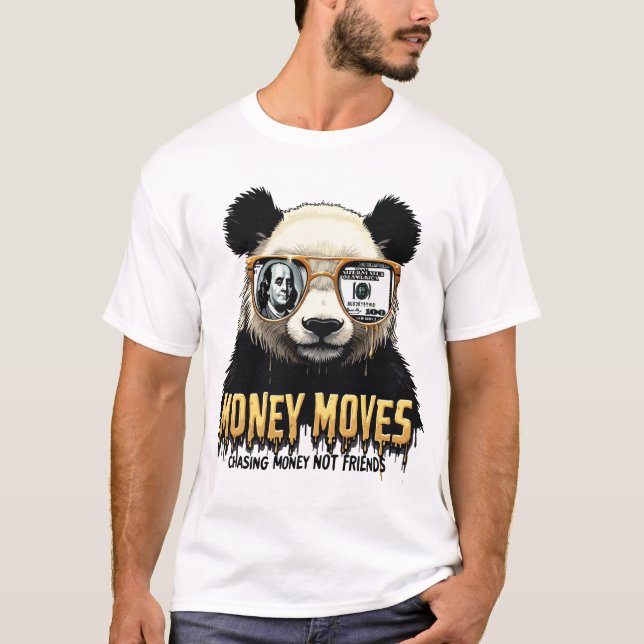 Camiseta Money Moves Panda Shades T-Shirt (Frente)